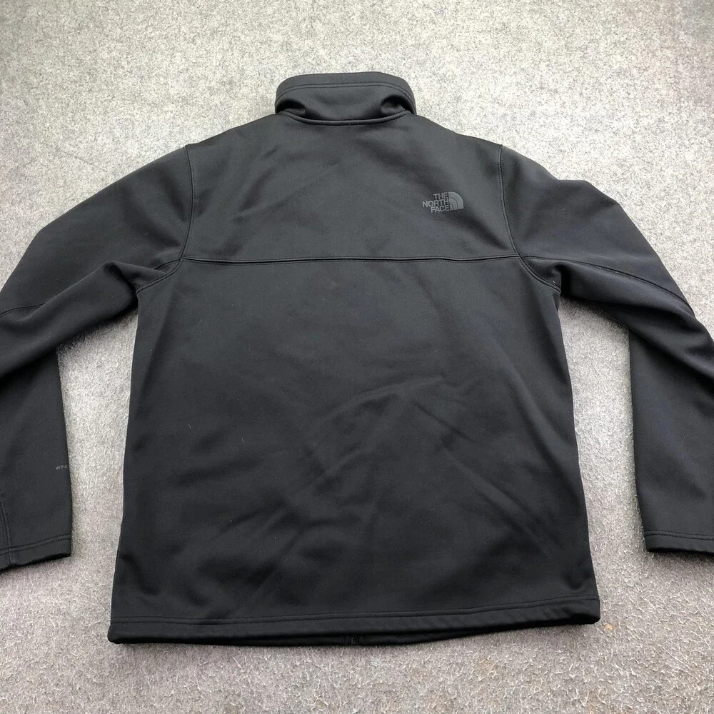 The North Face Jacket Mens Large Black Softshell Windwall Full Zip Outdoor